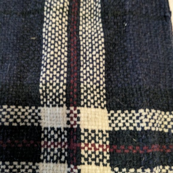 Navy Plaid Scarf - Picture 2 of 2